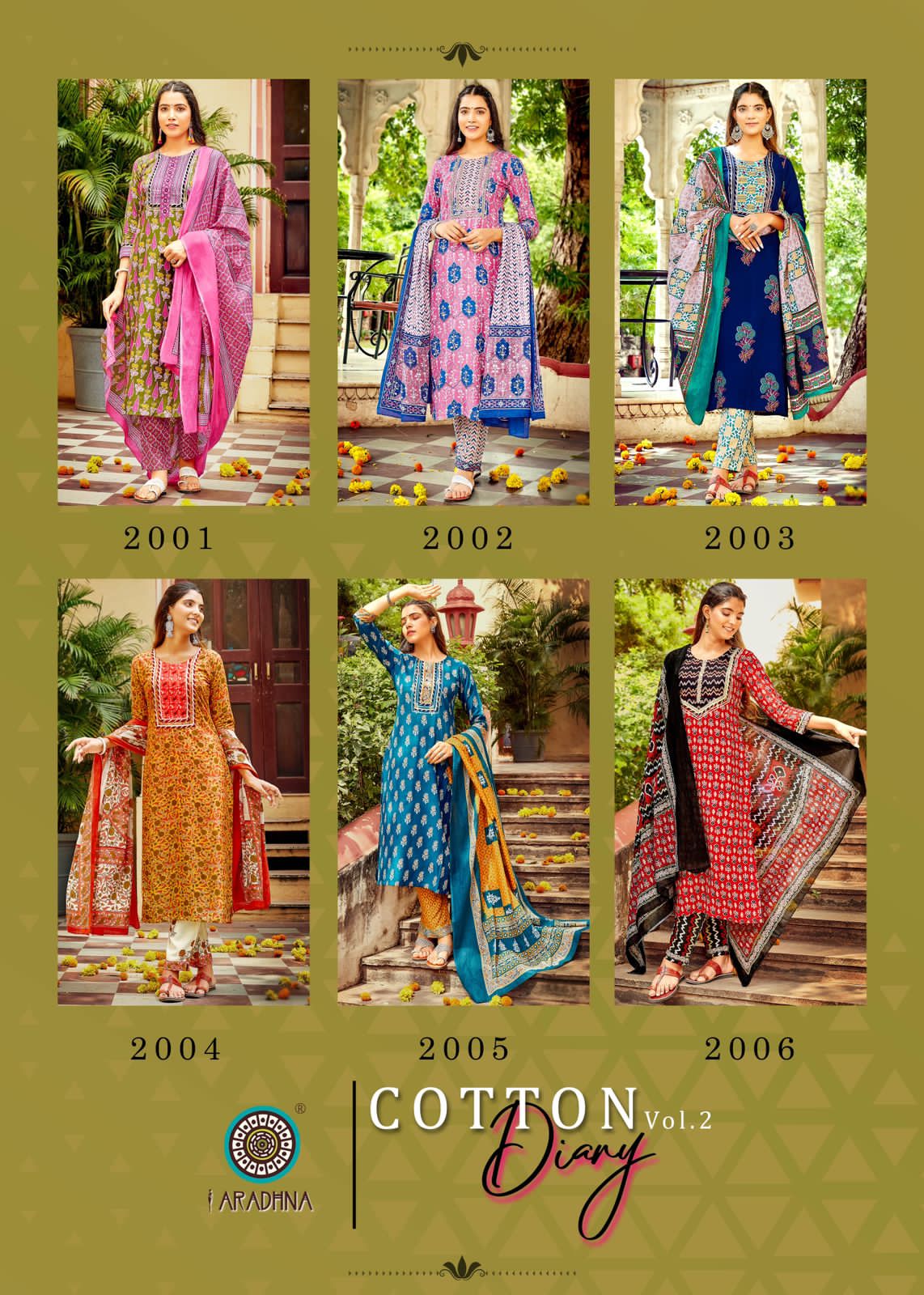 Cotton Diary Vol 2 By Aradhna Readymade Salwar Suits Catalog